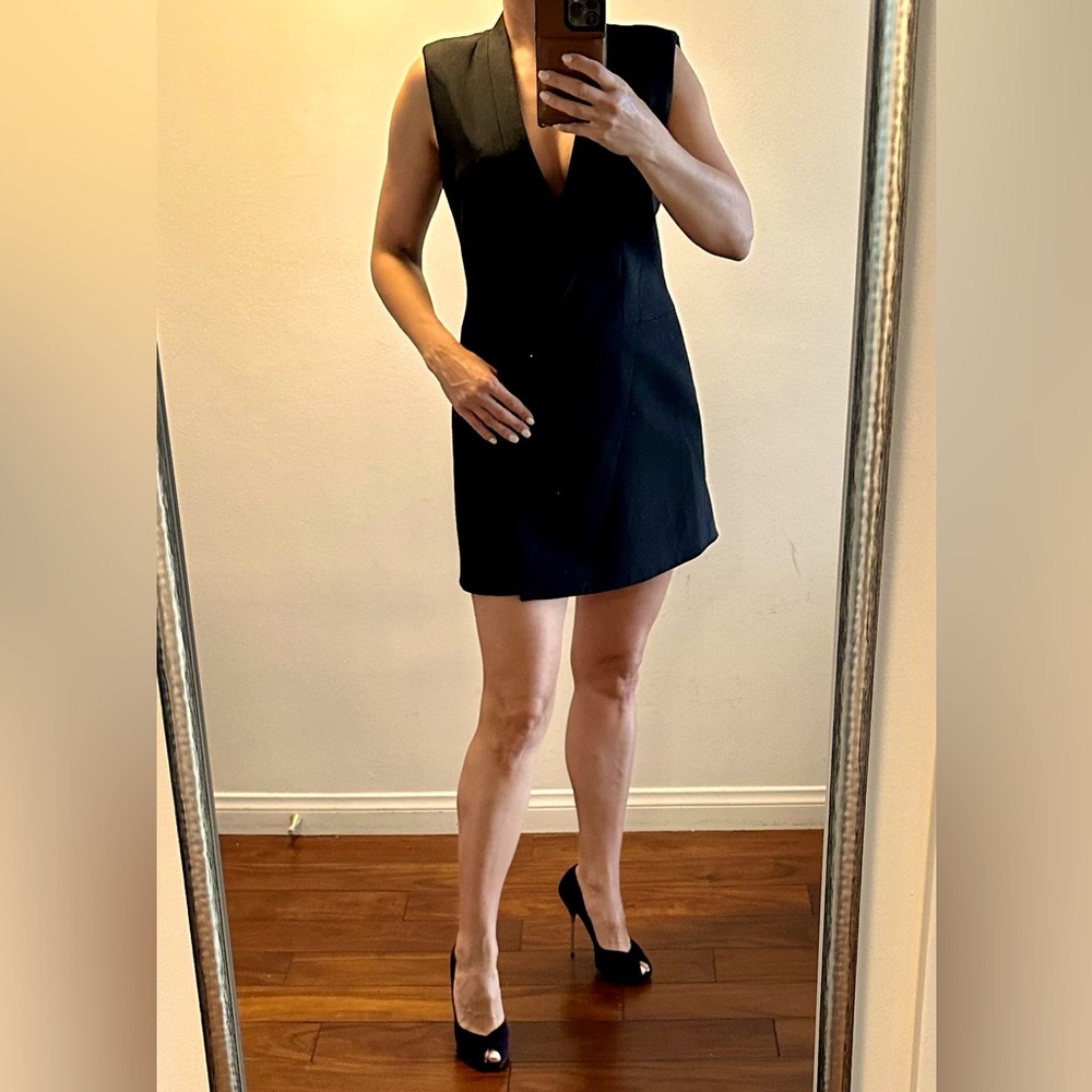 BCBGMAXAZRIA Wrap Vest Dress, size S